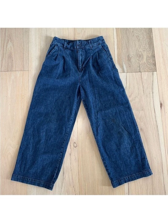 Madewell Denim - Madewell Pleated Wide-Leg Jeans Medium Wash Size 6